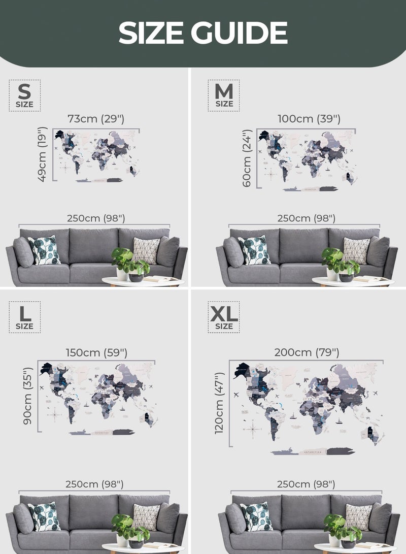 Enjoy The Wood Wooden World Map - Nordik Edition: Handcrafted Luxury Wall Art for Home Decor, Featuring Scandinavian-Inspired Design and Natural Wood Beauty  - Image 3