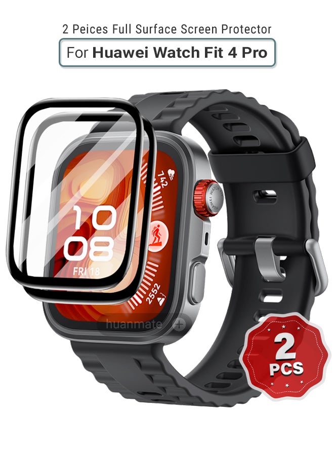 huanmate 2 Pieces Huawei Watch Fit 4 Pro Premium Screen Protector- Crisp Clarity, Ultimate Safety, Shield Against Smudges, Reliable Quality, Easy Installation & Removal  - Image 1