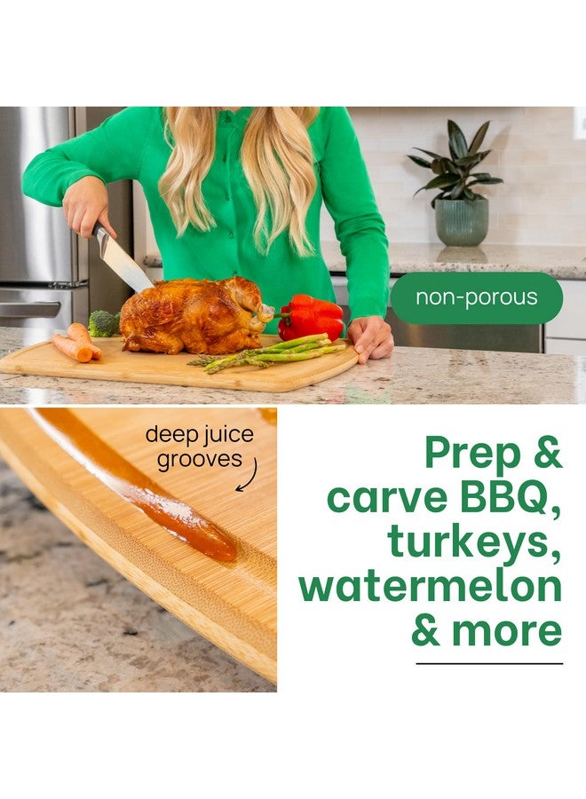 Greener Chef Greener Chef Safest No Glue XL+ Extra Large Bamboo Cutting Board 20 Inch - Lifetime Replacements, Family-Friendly Organic Wood Cutting Boards for Kitchen - Wood Cutting Board and Chopping Board  - Image 5