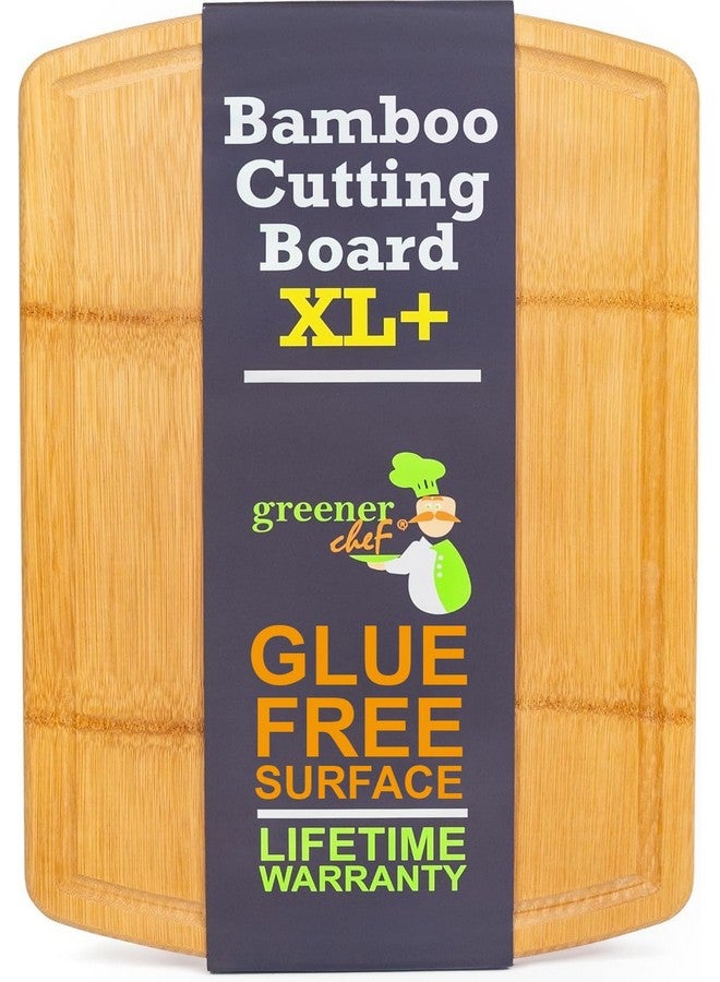 Greener Chef Greener Chef Safest No Glue XL+ Extra Large Bamboo Cutting Board 20 Inch - Lifetime Replacements, Family-Friendly Organic Wood Cutting Boards for Kitchen - Wood Cutting Board and Chopping Board  - Image 1