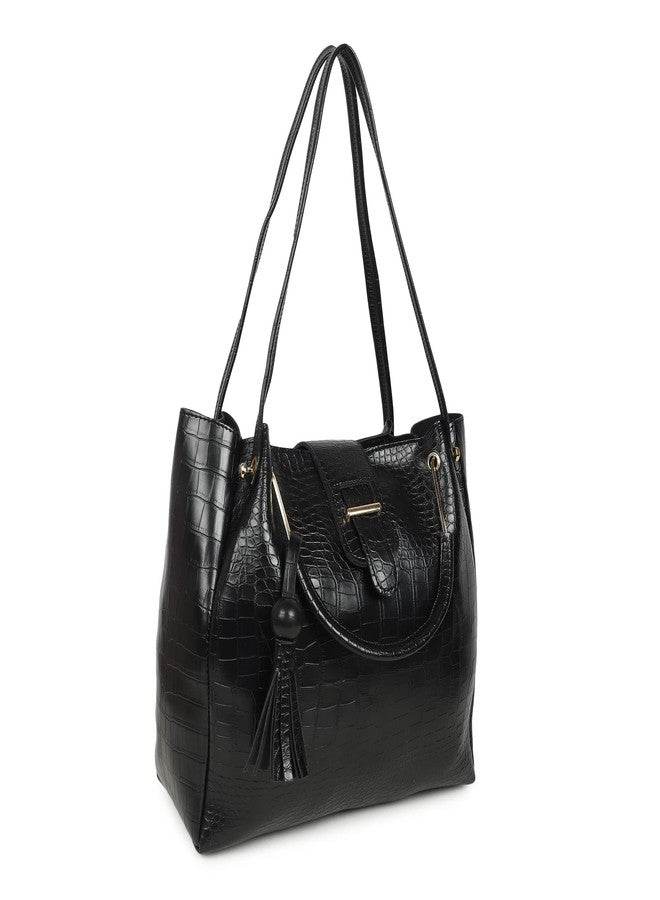 DANIEL CLARK Handbags For Women Combo (Dark Black) - Image 3