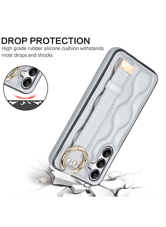 erorex Case For Samsung Galaxy A54 5G Non-slip Full Coverage Ring PU Phone Case with Wristband - Image 2