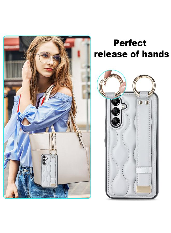 erorex Case For Samsung Galaxy A54 5G Non-slip Full Coverage Ring PU Phone Case with Wristband - Image 5