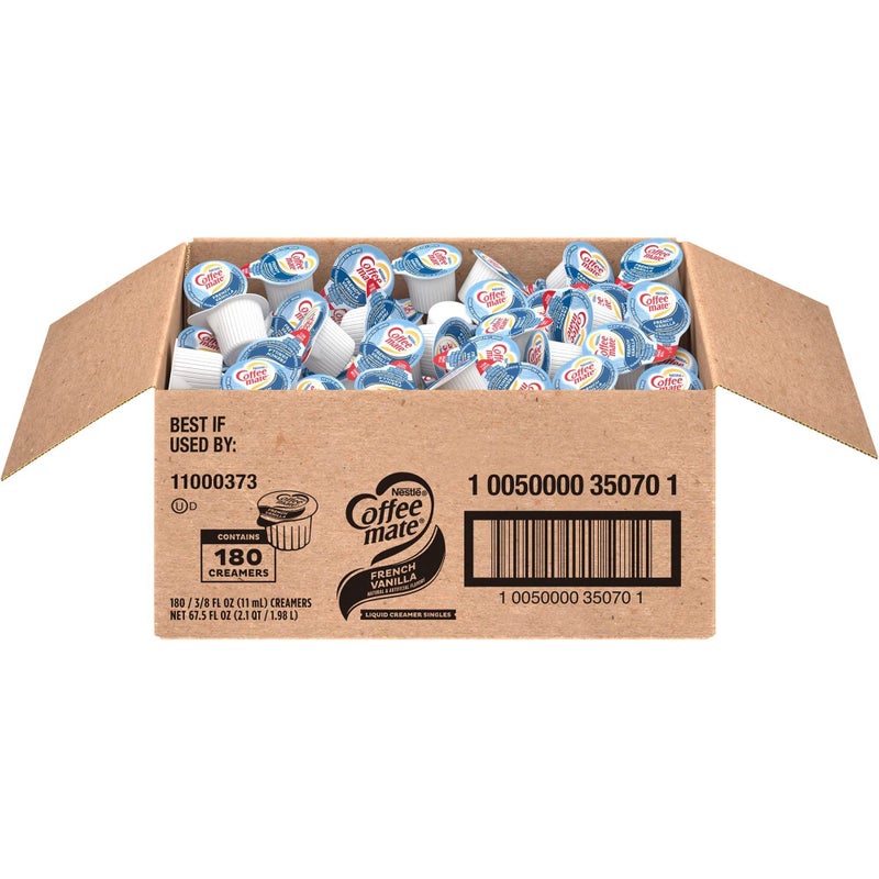 Nestle Nestlé® Coffee-mate Liquid Creamer Singles, French Vanilla, 0.38 Oz, Box Of 180 Singles - Image 1