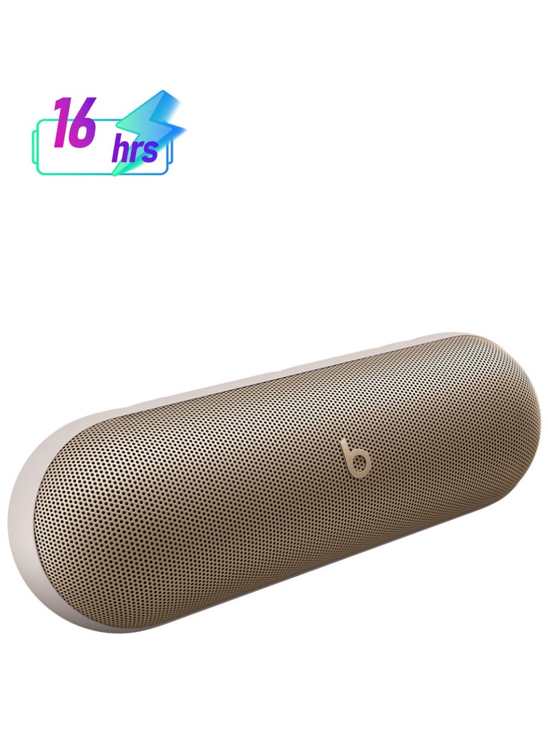 beats Pill – Wireless Bluetooth Speaker and Portable Charger via USB-C – Up to 24 Hours Battery Life, IP67 Water Resistant, Apple & Android Compatible, Built-in Microphone Champagne Gold - Image 1