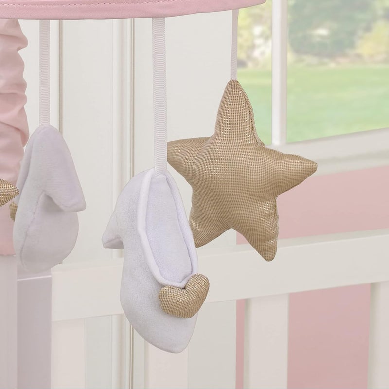 NoJo Disney Princess Enchanting Dreams Pink and Gold Crown Stars and Slipper Musical Mobile - Image 4