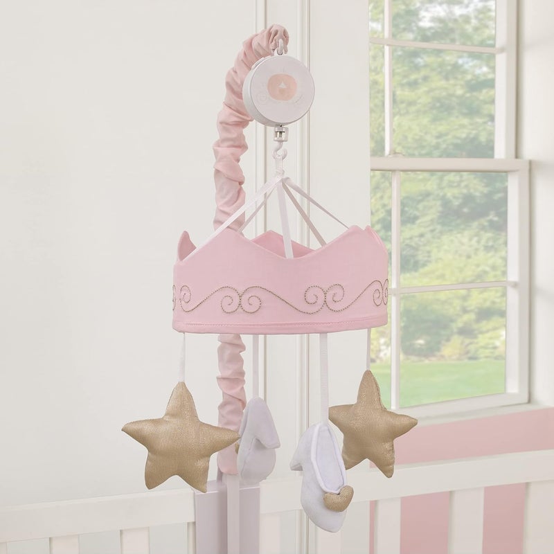 NoJo Disney Princess Enchanting Dreams Pink and Gold Crown Stars and Slipper Musical Mobile - Image 3