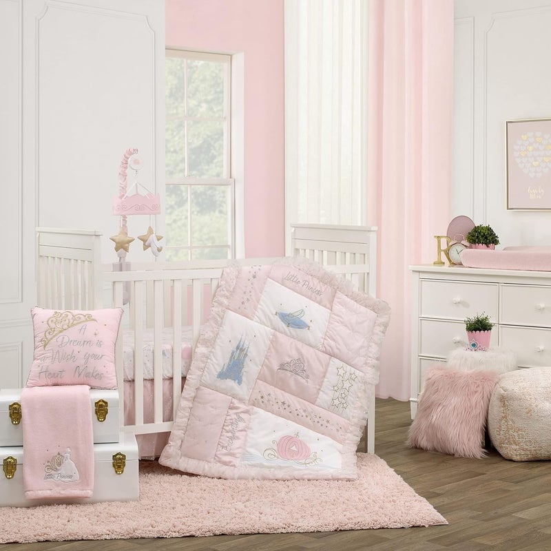 NoJo Disney Princess Enchanting Dreams Pink and Gold Crown Stars and Slipper Musical Mobile - Image 2