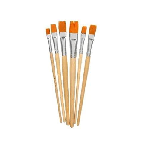 deziine DEZIINE Nylon Flat Brushes for Oil Acrylic Watercolour Brushes DIY Drawing Painting Brush Art Supplies  - Image 1