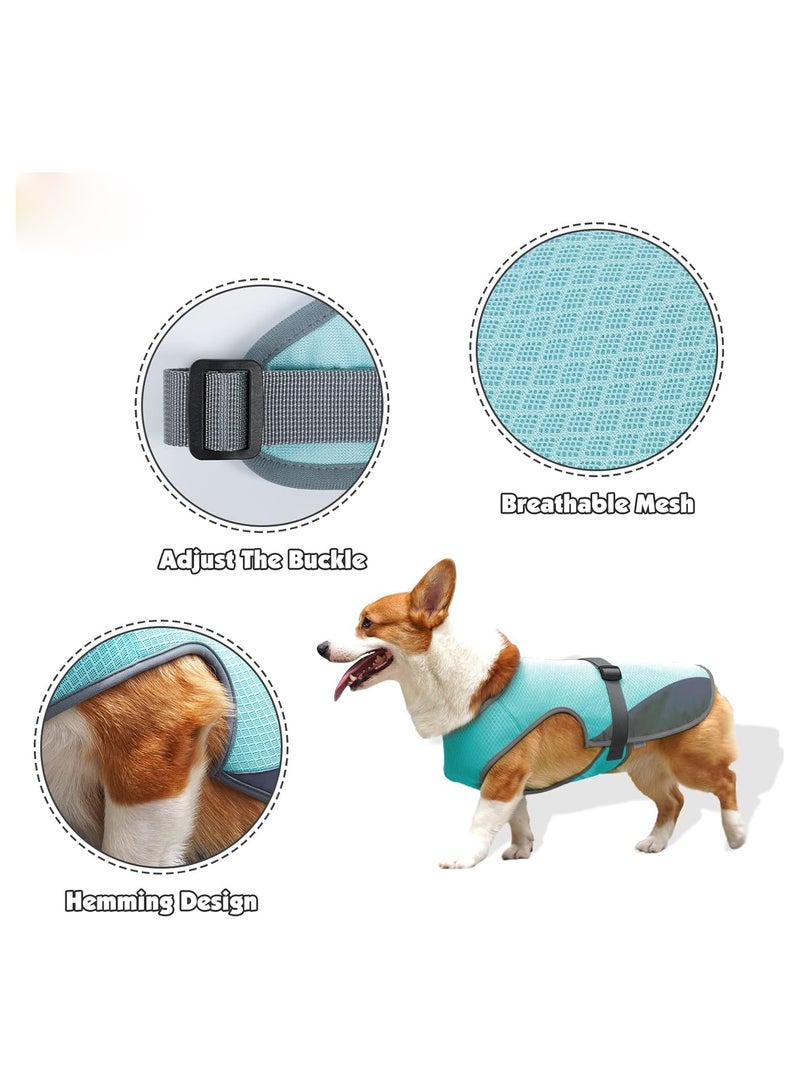 Zikra Dog Cooling Vest, Cooling Vest for Dogs, Dogs Evaporative Cooling Coat Dog Cooling Jacket, Pet Cooling Vest, Breathable Mesh Ice Vest Adjustable Straps Cool Vest, Small Medium & Large Dogs (M) - Image 4