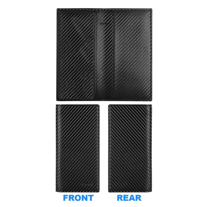 CASMONAL Premium Leather Checkbook Cover for Men and Women Checkbook Holder Wallet RFID Blocking - Image 5