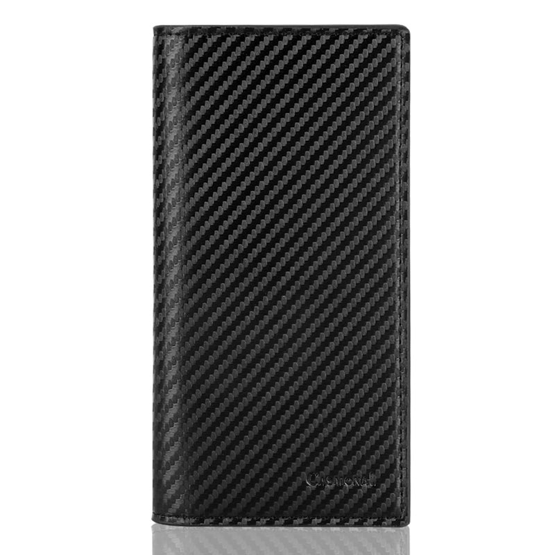 CASMONAL Premium Leather Checkbook Cover for Men and Women Checkbook Holder Wallet RFID Blocking - Image 1