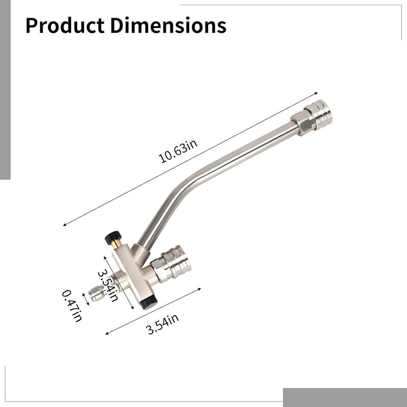 Dual Connector Pressure Washer Wand With Foam Cannon, 7 Spray Nozzles, 1/4 In Quick Connect For Car And Floor Cleaning - Image 4