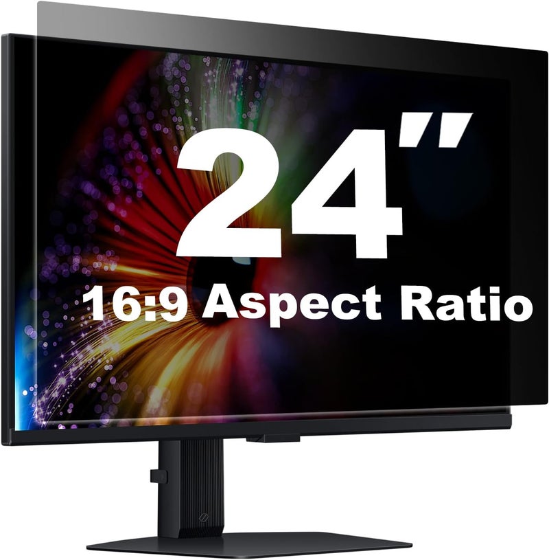 Twugs Computer Privacy Screen 24 Inch, Display Privacy Shield for 16: 9 Aspect Ratio, Monitor Anti-Glare & Privacy Filters, Anti-Blue Light, Removable - Image 1