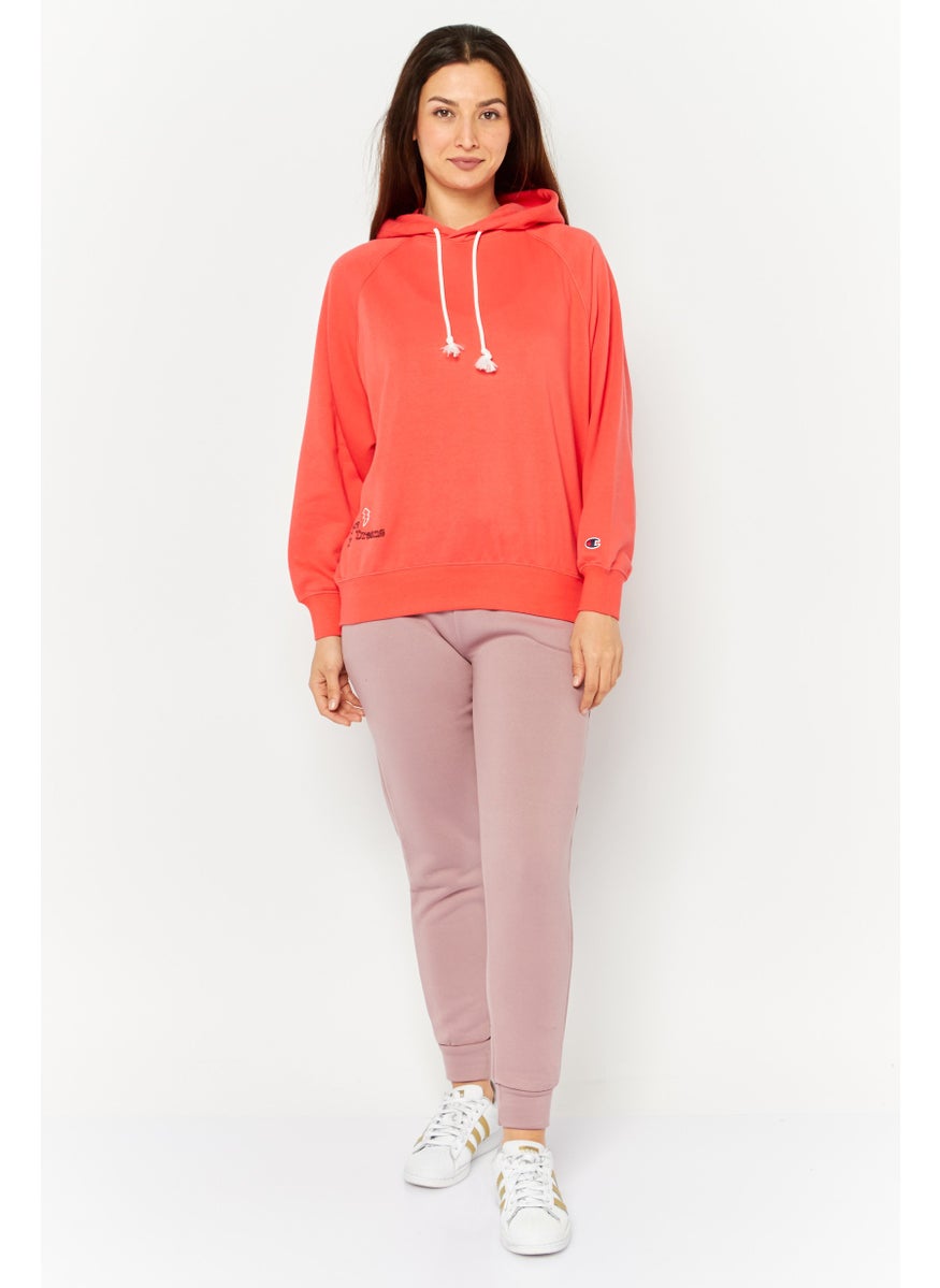 Champion Women Sportswear Fit Long Sleeve Outdoor Sweatshirts, Coral Red  - Image 2