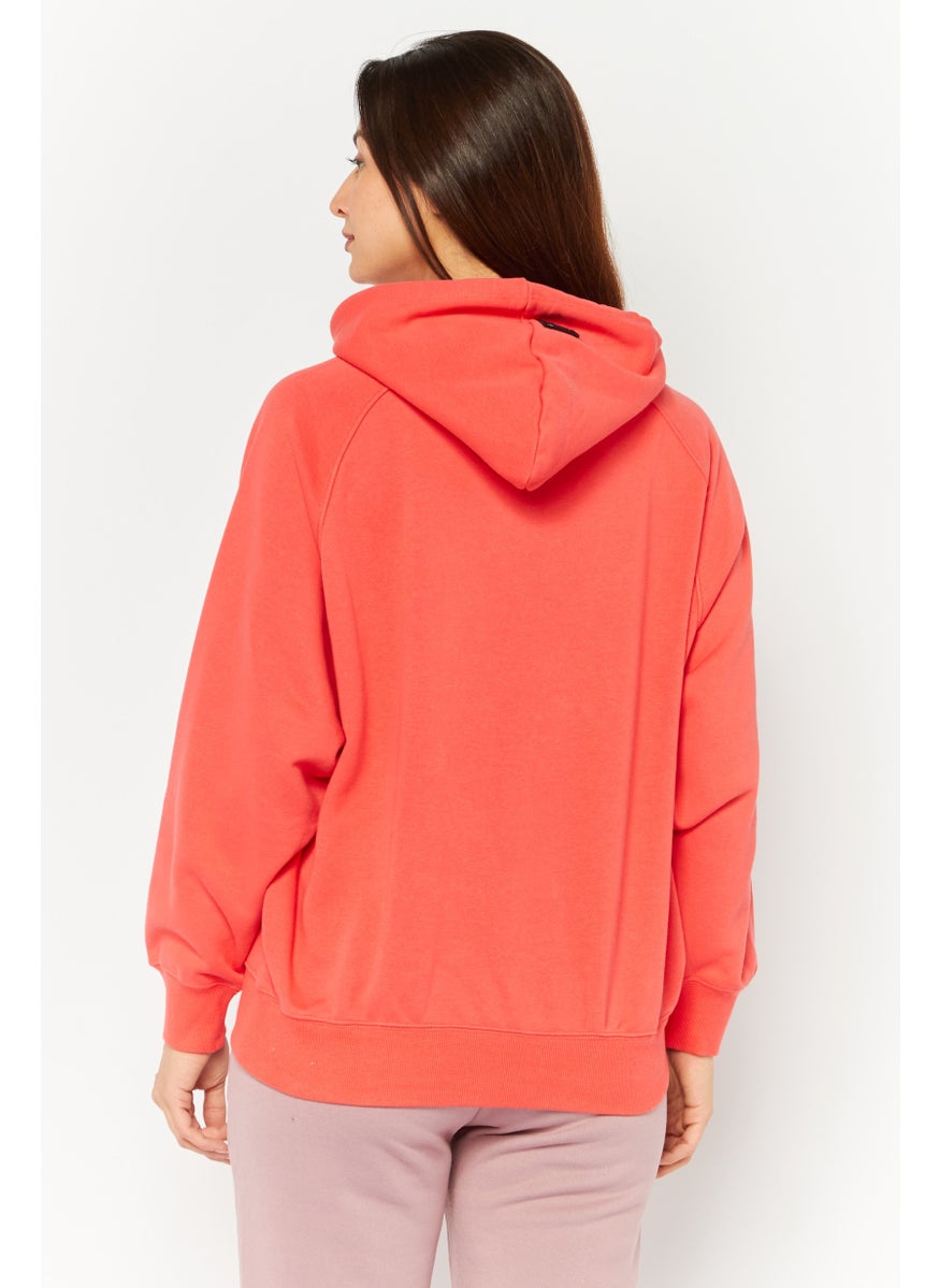 Champion Women Sportswear Fit Long Sleeve Outdoor Sweatshirts, Coral Red  - Image 4