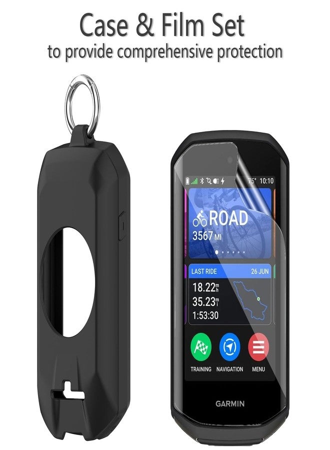 Msvueioe [1+4Pack] Case with Soft TPU Screen Protector Compatible with Garmin Edge 1050, Bumper Full Coverage Protective Soft Cases Face Cover for Edge 1050 - Image 3
