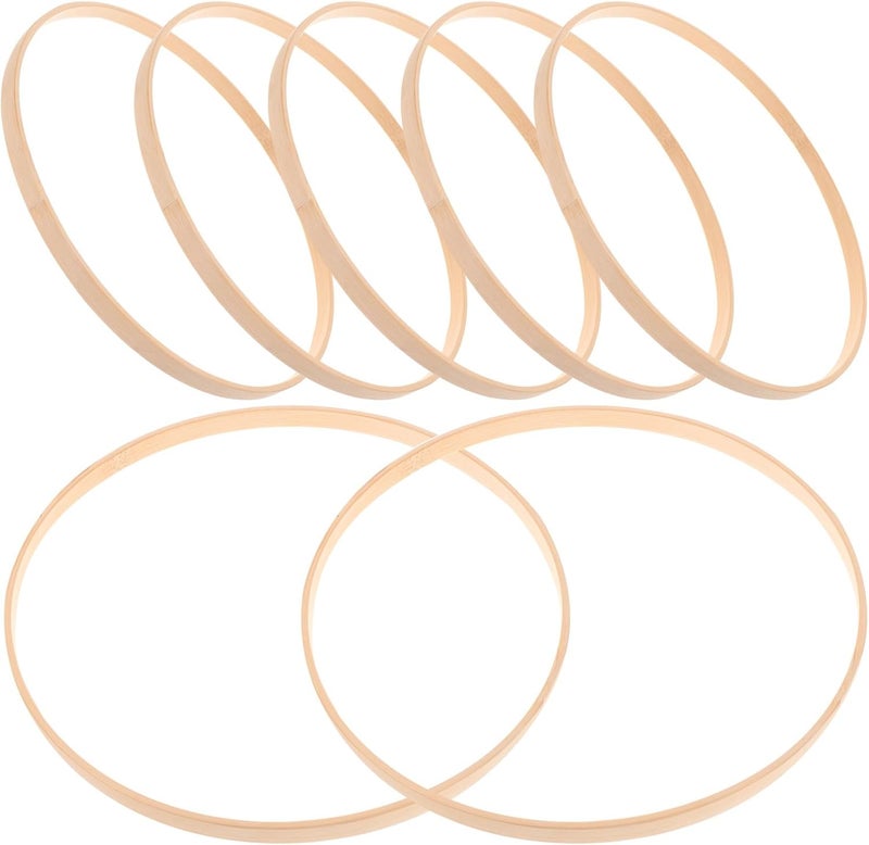 HOOTNEE 10pcs Embroidery Hoops Round Frames for DIY Fan Making and Cross Stitch Crafts Smooth Surface Sewing Supplies for Beginners and Giving - Image 1