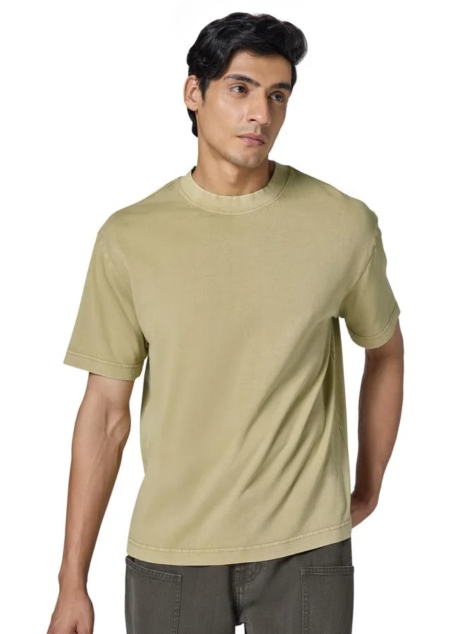 اكس واي اكس اكس تي شيرت رجالي قطني مغسول بالحمض قَصَّة مريحة