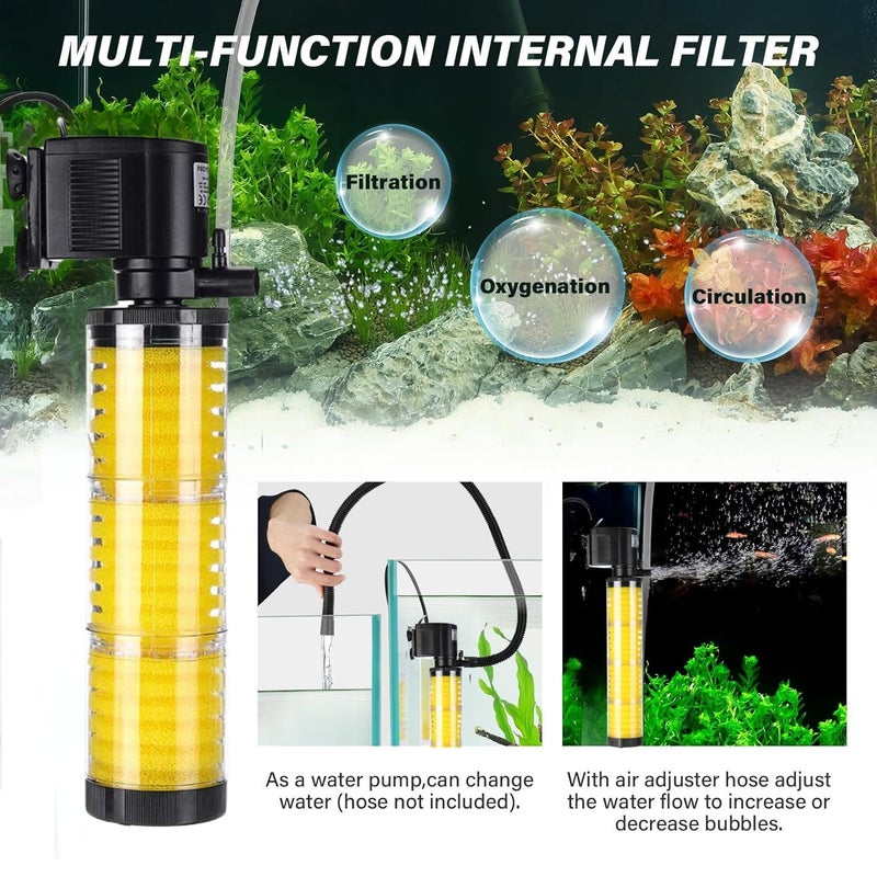 VAYINATO ® (LY-3310 | 25W | 1200L/Hr | Fit for 3.5 Feet Tank) Multi Function Powerful Aquarium Internal Filter, Ultra Quiet Design and Fully Submersible by Petzlifeworld - Image 2
