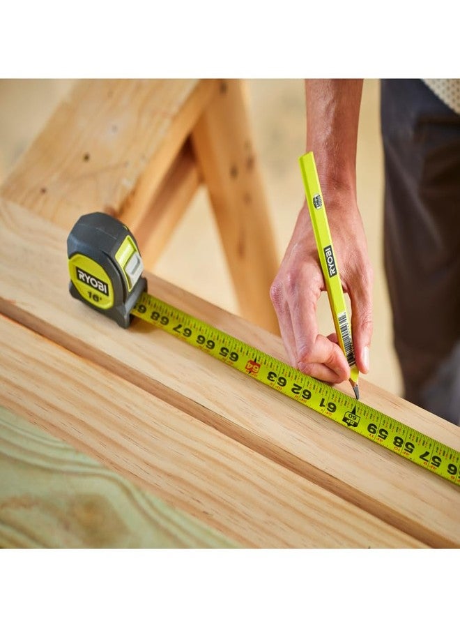 ريوبي شريط قياس RYOBI صغير الحجم بطول 16 قدمًا ومسافة 13 قدمًا، باللون الأخضر - Image 5