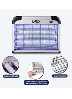 لينكس LYNX LED علة صاعق الذباب الفخاخ الكهربائية الداخلية صاعق البعوض القاتل البعوض مصيدة الفاكهة للمنزل المطاعم حديقة المطبخ 20 واط LN-IK-2020  - Image 2