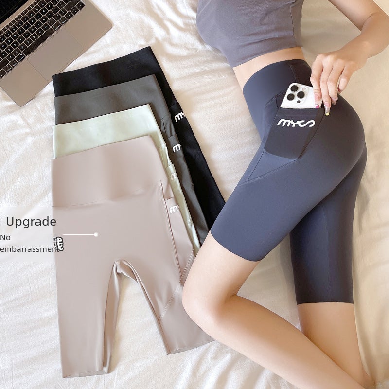 High Waist Cycling Leggings without Awkward Seams Black - Image 2