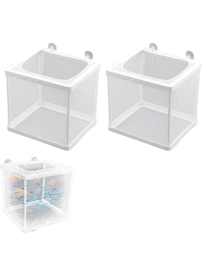Huangxin 1 Pack Fish Breeder Box for Aquarium,Breeder Box for Fish Tank,Breeding Box for Fish Tank,for Aquarium Juvenile Fishes Separation Net Fry Hatchery with Suction Cups - Image 2