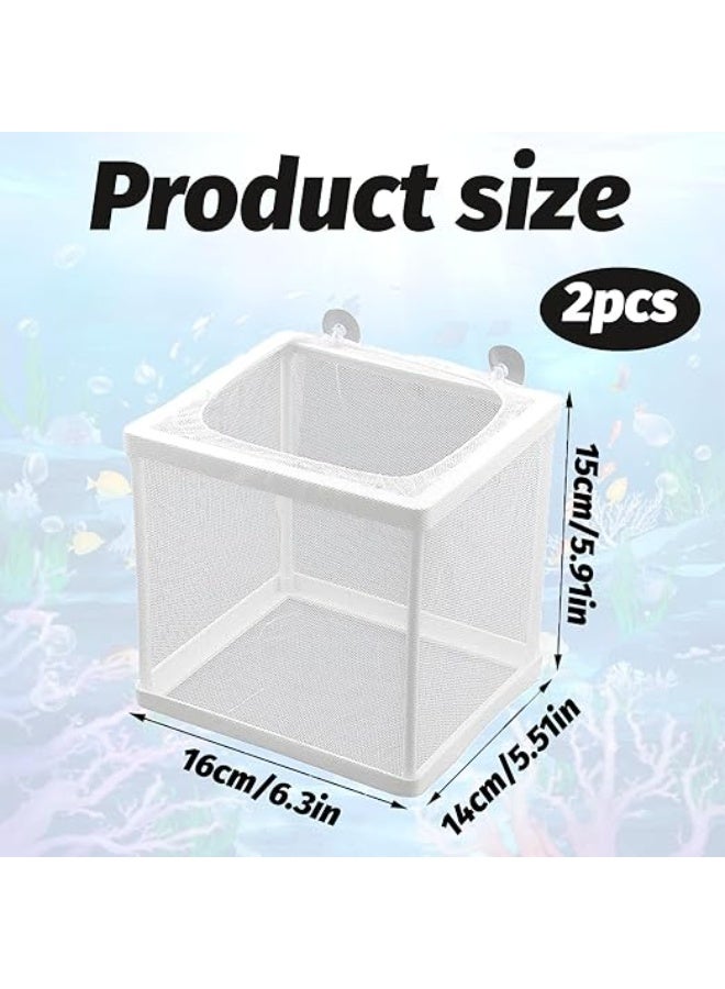 Huangxin 1 Pack Fish Breeder Box for Aquarium,Breeder Box for Fish Tank,Breeding Box for Fish Tank,for Aquarium Juvenile Fishes Separation Net Fry Hatchery with Suction Cups - Image 3