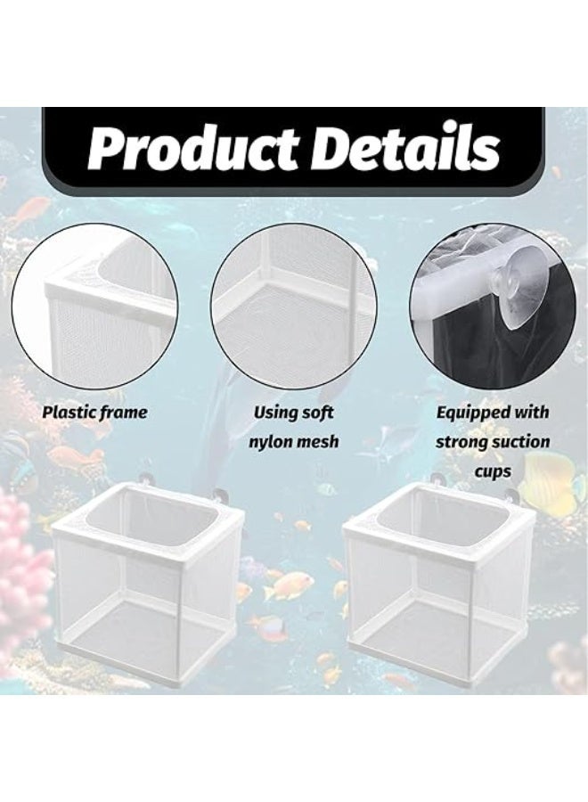 Huangxin 1 Pack Fish Breeder Box for Aquarium,Breeder Box for Fish Tank,Breeding Box for Fish Tank,for Aquarium Juvenile Fishes Separation Net Fry Hatchery with Suction Cups - Image 4