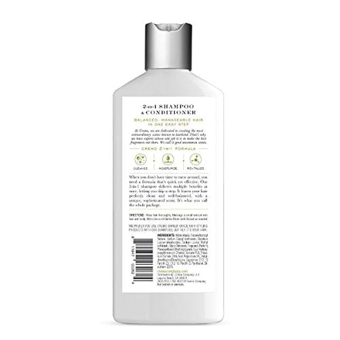 Cremo Sage & Citrus 2-in-1 Shampoo & Conditioner, Barber Grade Quality That Moisturizes and Cleanses All Hair Types, 16 Fluid Ounce - Image 2