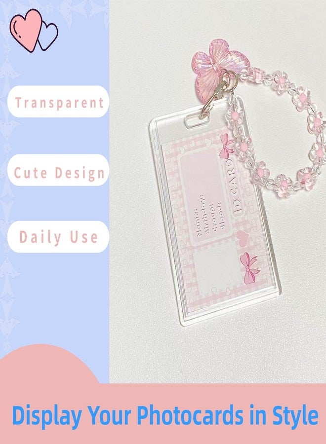 Hileapx Kpop Photocard Holder Keychain, Cute Acrylic Butterfly Photo Card Holder for Kpop Album Card (No Photocard) - Image 2