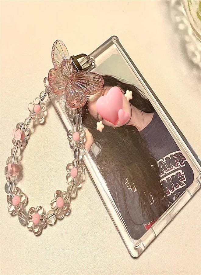 Hileapx Kpop Photocard Holder Keychain, Cute Acrylic Butterfly Photo Card Holder for Kpop Album Card (No Photocard) - Image 5