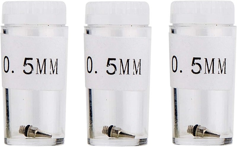 Uouteo 3PCS 0.5mm Airbrush Nozzle and Needles Replacement Parts for Airbrush Spray Gun - Image 4