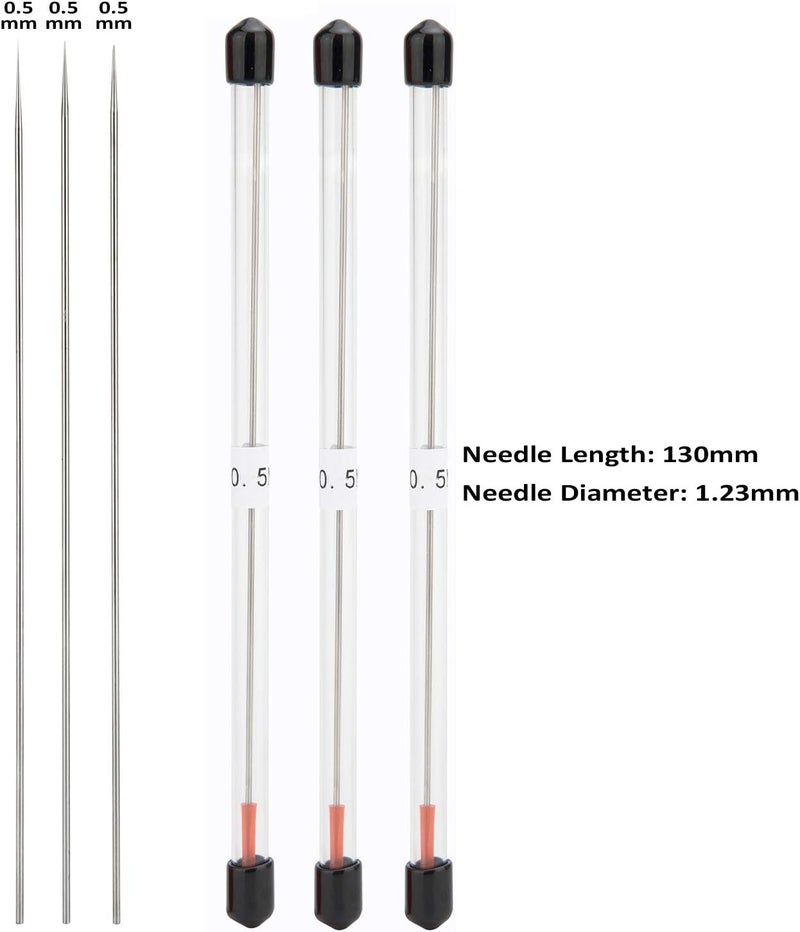 Uouteo 3PCS 0.5mm Airbrush Nozzle and Needles Replacement Parts for Airbrush Spray Gun - Image 3