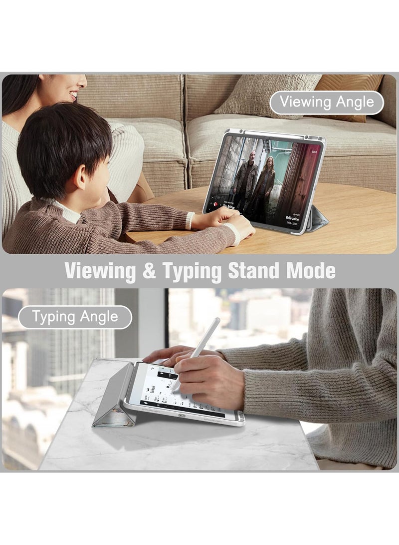 روك بو حافظة لجهاز iPad Air مقاس 13 بوصة 2025/Air مقاس 13 بوصة M2 2024 مع حامل قلم رصاص وغطاء خلفي شفاف مع خاصية الإيقاظ/السكون التلقائي لجهاز iPad مقاس 13 بوصة M3/M2 2025/2024 - Image 4