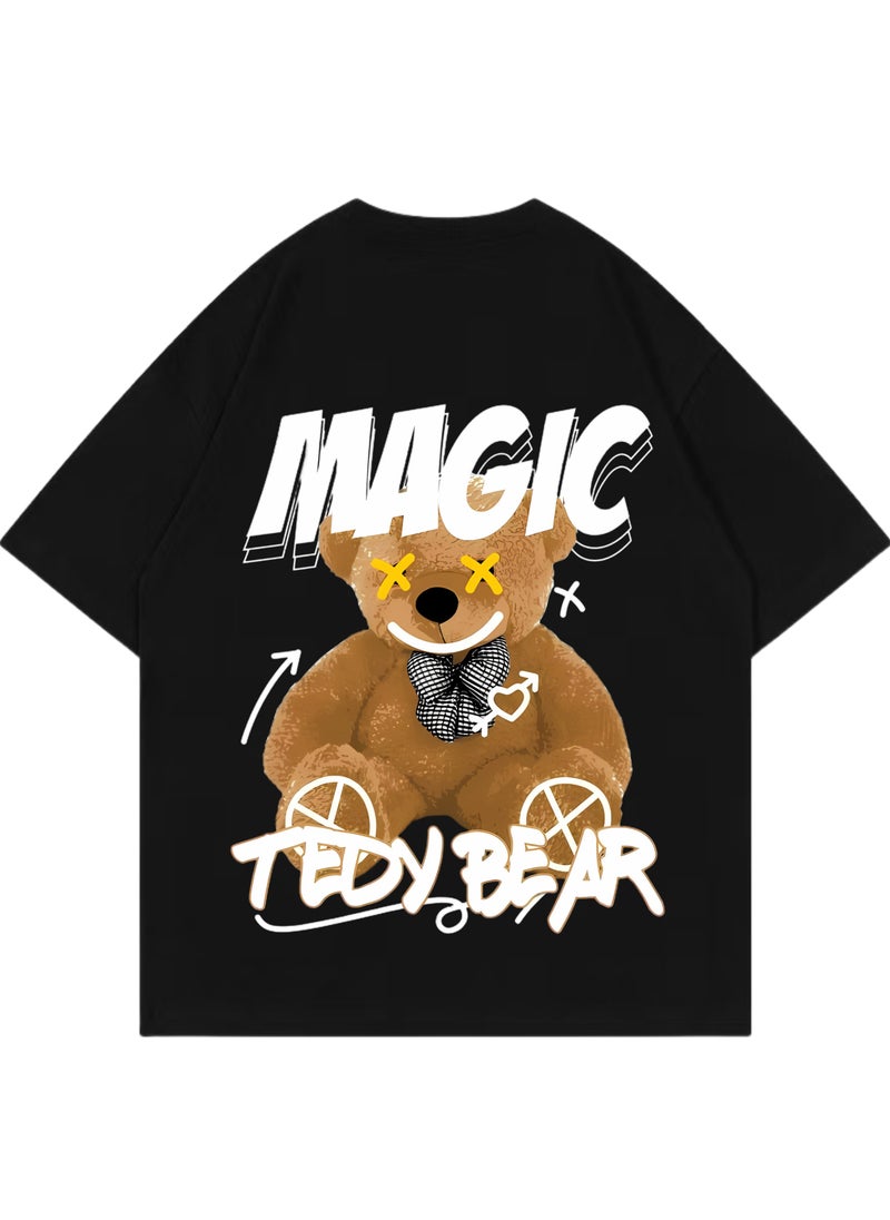 Thirty-One Teddy Bear Oversized Printed Cotton T-Shirt – Trendy & Comfortable Streetwear  - Image 2
