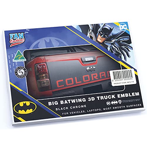 Fan Emblems Batman 3D Car Badge - 1989 Batwing Logo - Large (Black Chrome: 7.3 x 3.6 x 0.4 inches) - Image 5