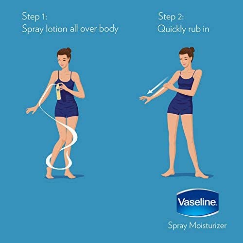 Vaseline Intensive Care Spray Moisturizer, Aloe Soothe Spray Lotion Moisturizer for Dry Skin with Micro-Droplets of Vaseline Lotion (Pack of 2, 6.5 Oz Ea) - Image 5