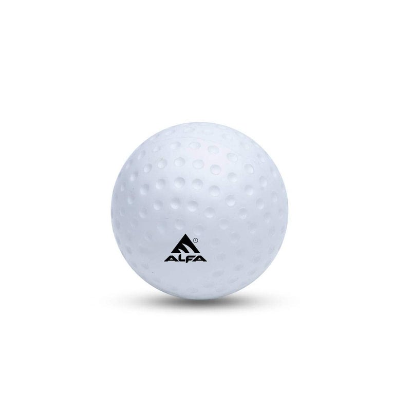 ALFA Hockey Turf Balls DIMPLE Hollow (White, Pack of 6) - Image 1