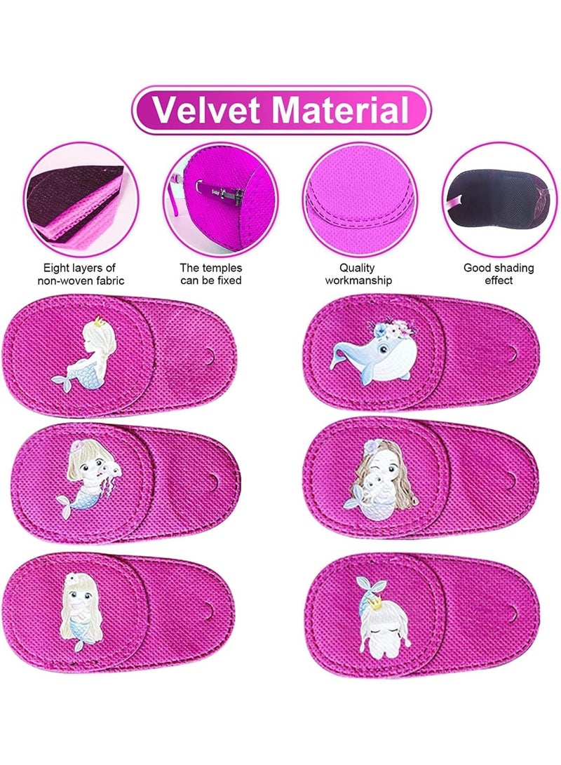 6 Pcs Eye Patches for Kids, Glasses, Upgraded 3D Contoured Design, Cute Pattern, Reusable for Treating Lazy Eye Amblyopia Strabismus, Left - Image 3