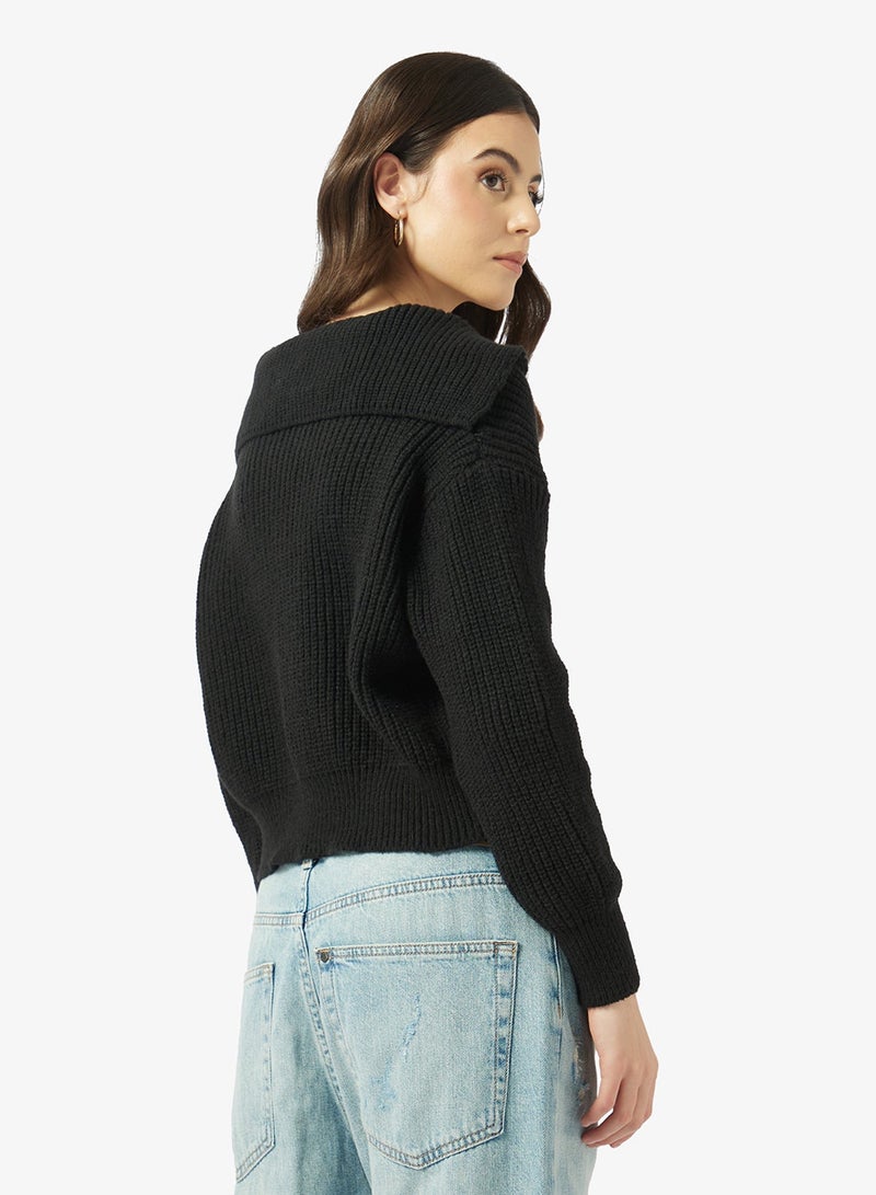 Ginger Polo Neck Cropped Sweater - Image 3