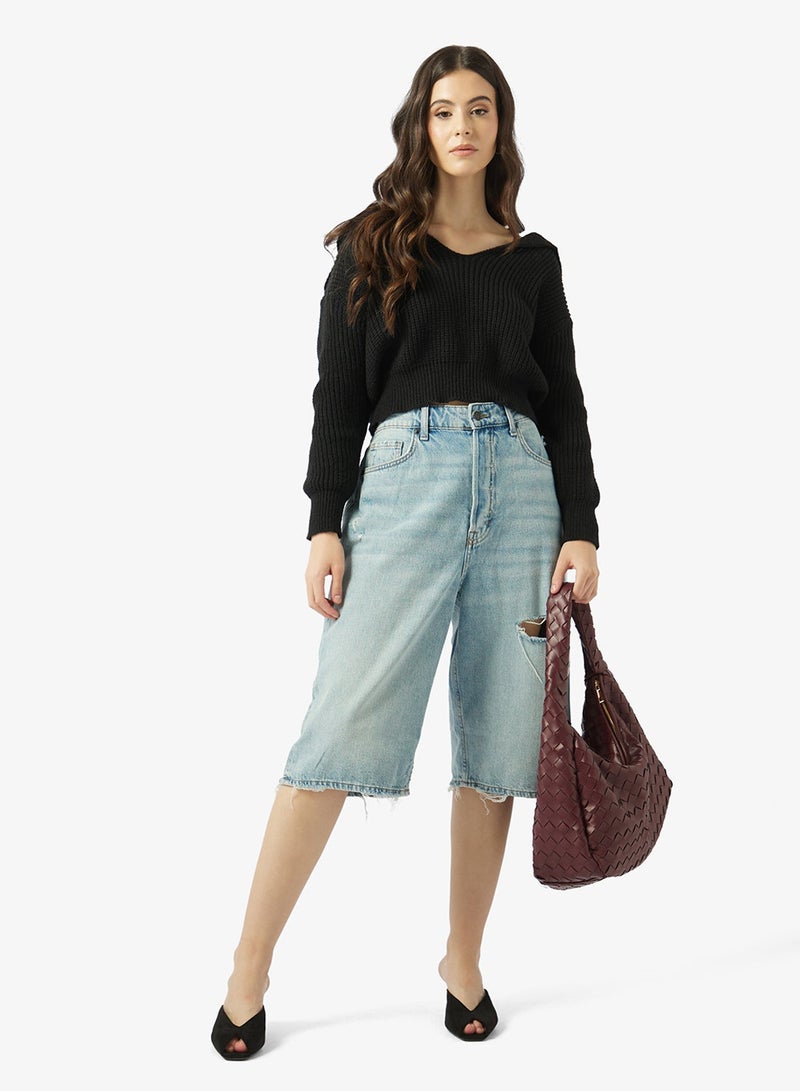 Ginger Polo Neck Cropped Sweater - Image 5