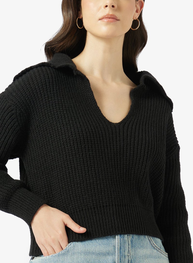 Ginger Polo Neck Cropped Sweater - Image 4