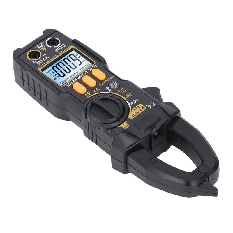 Digital Clamp Meter 6000 Counts AC DC Temp Hz Ohms Capacitance Tester Auto Range Continuity - Image 4
