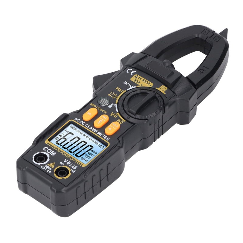 Digital Clamp Meter 6000 Counts AC DC Temp Hz Ohms Capacitance Tester Auto Range Continuity - Image 5