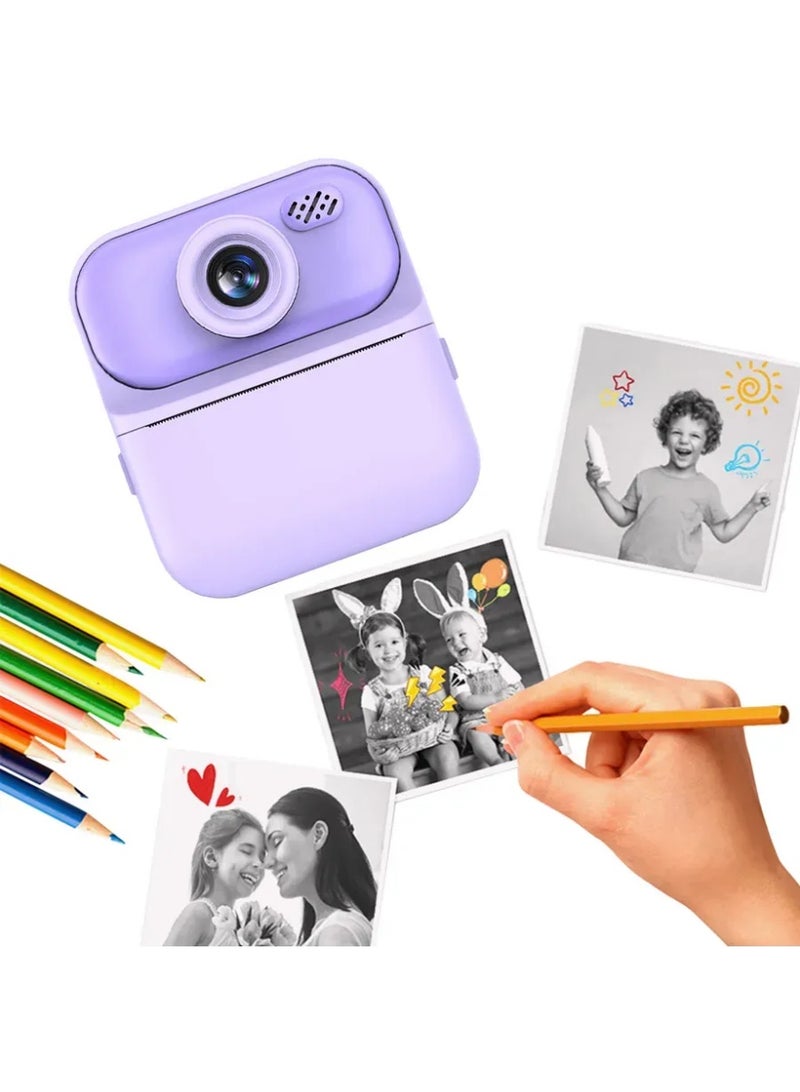 Instant Print Camera HD Digital Camera 2.4 Inch USB Recharge - Image 4