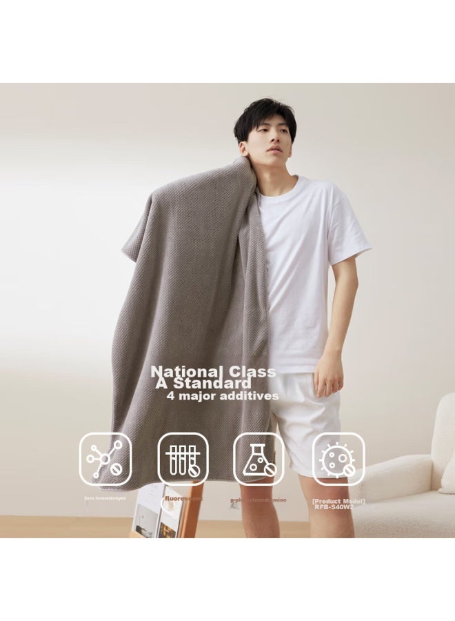 Sanli 7a Antibacterial Bath Towel, Class A Absorbent Quick-drying, Adult Large Bath Towel, Uni, 75*140cm, 300g, Sky Gray - Image 5
