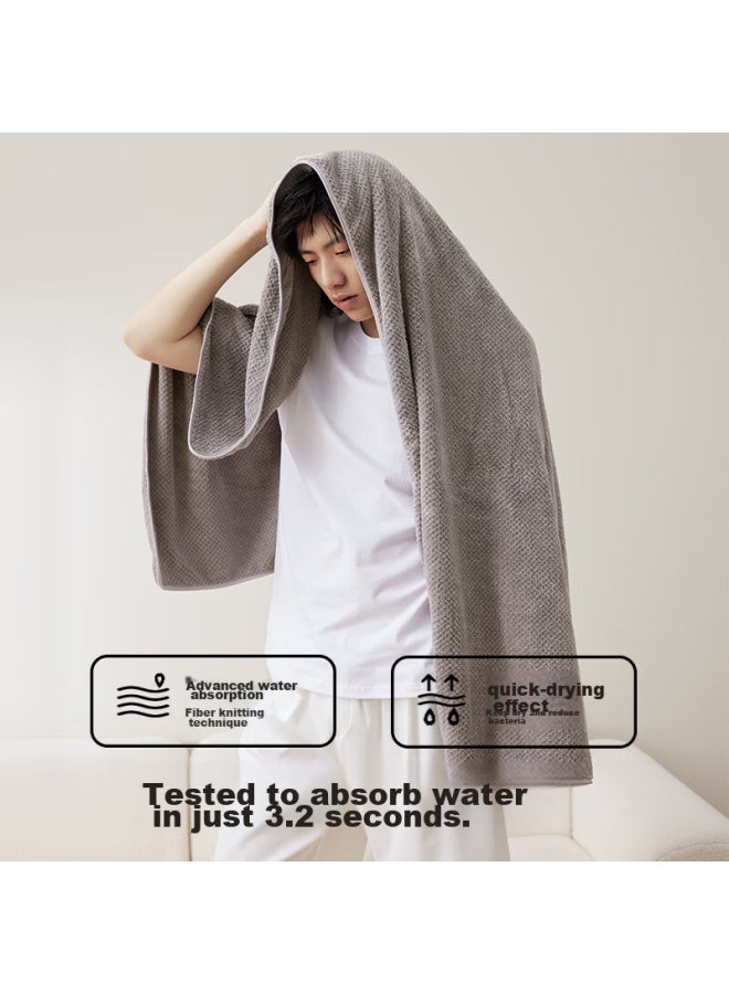 Sanli 7a Antibacterial Bath Towel, Class A Absorbent Quick-drying, Adult Large Bath Towel, Uni, 75*140cm, 300g, Sky Gray - Image 4