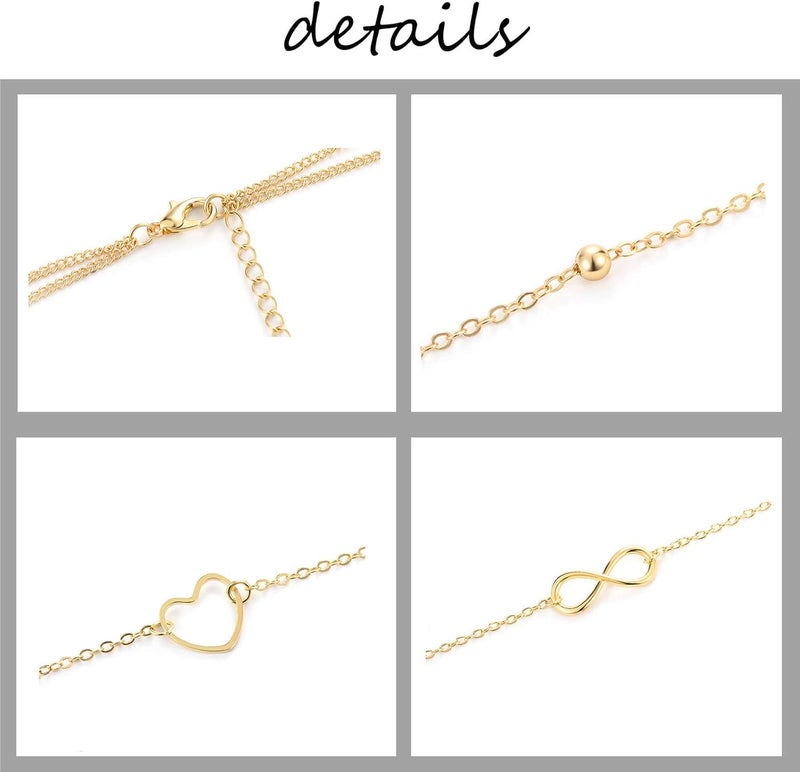 Tornito 4-8Pcs Sexy Body Chain Belly Waist Chain Necklace Summer Beach Bikini Bra Body Jewelry for Women Gold Tone - Image 4